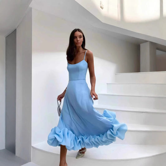 Women's Large Swing Three-dimensional Flower Line Skirt