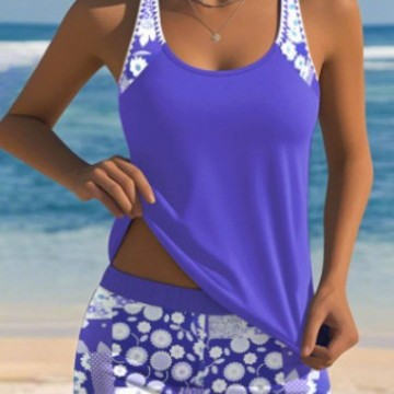 Women's Casual Versatile Printed Split Swimsuit