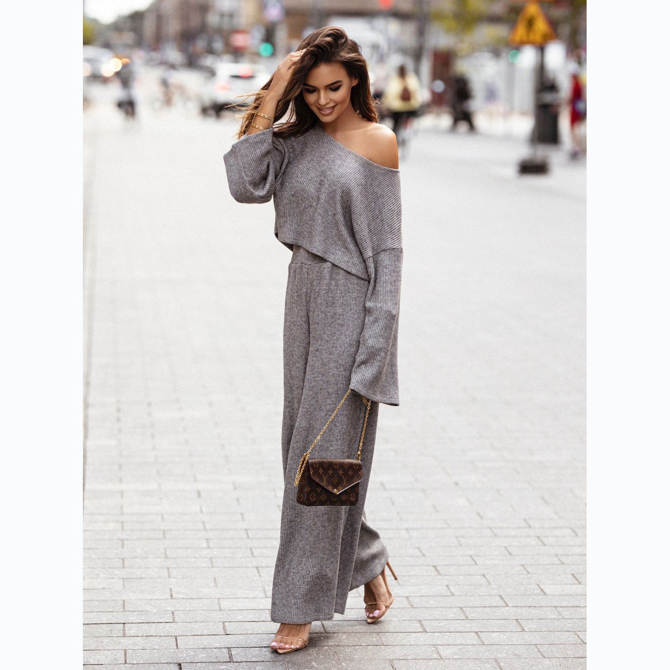 Women's Loose Solid Color Long-sleeved Suit