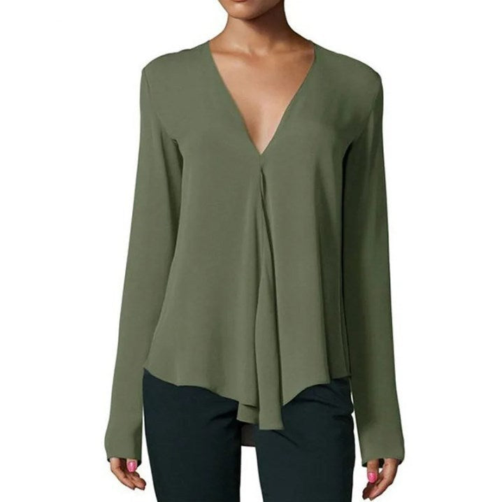 Loose Casual Solid Color Sleeveless Women's Temperament Wild Shirt
