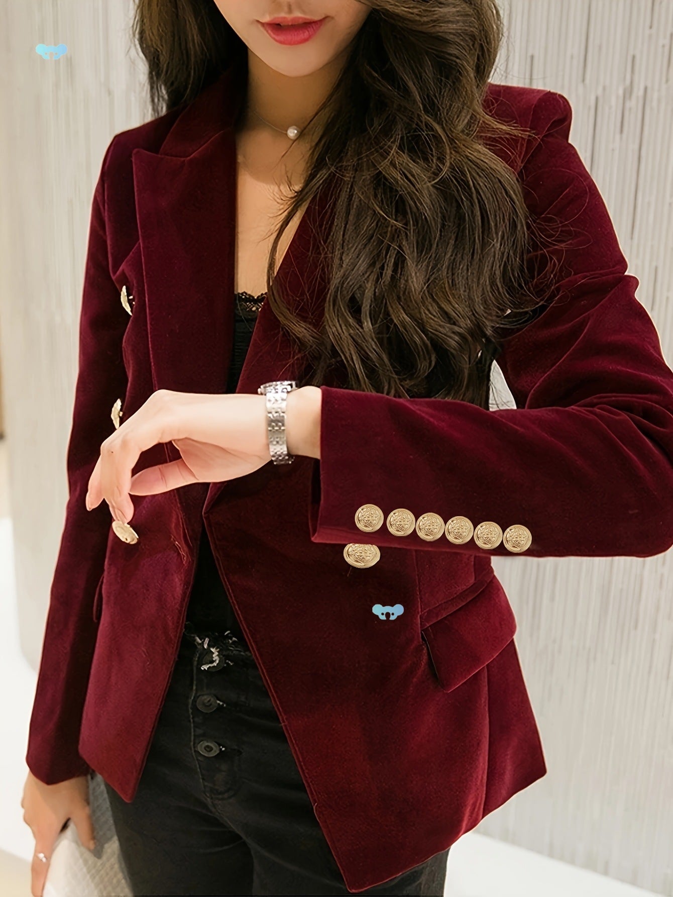 Women's Linen Loose-fitting Striped Long Sleeves Coat