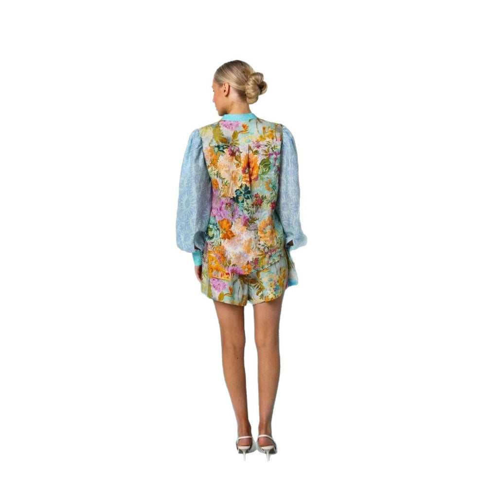 Casual Long Linen Sleeves Shirt Shorts Suit