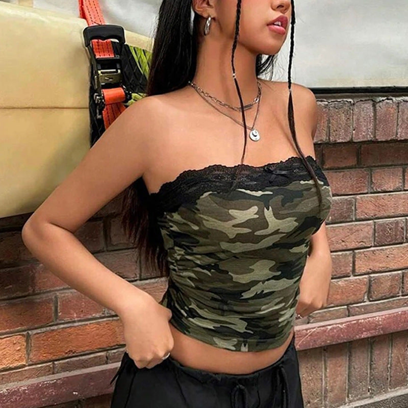Retro Small Sling Vest Women's Slim Sleeveless