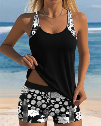 Women's Casual Versatile Printed Split Swimsuit