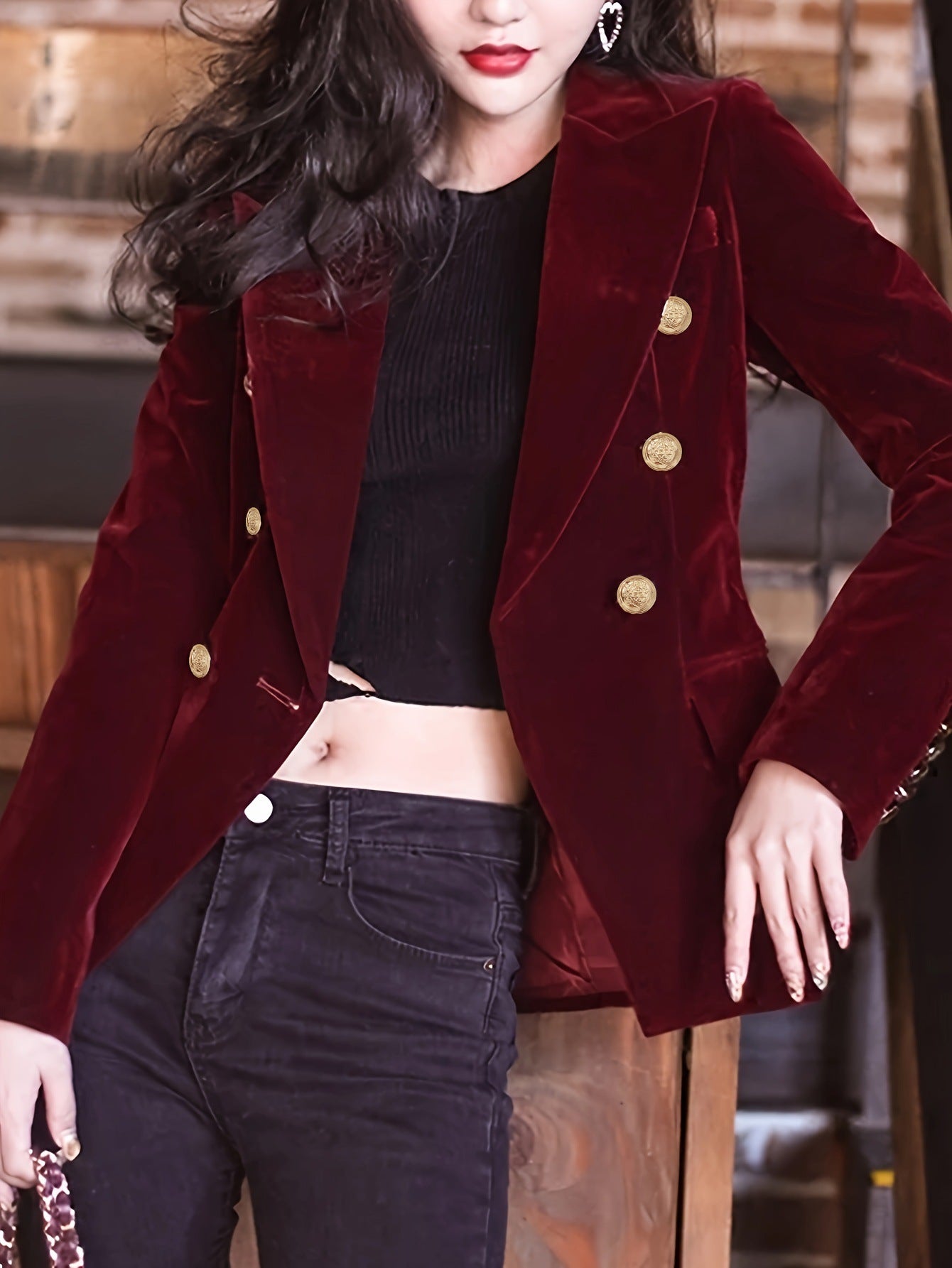 Women's Linen Loose-fitting Striped Long Sleeves Coat