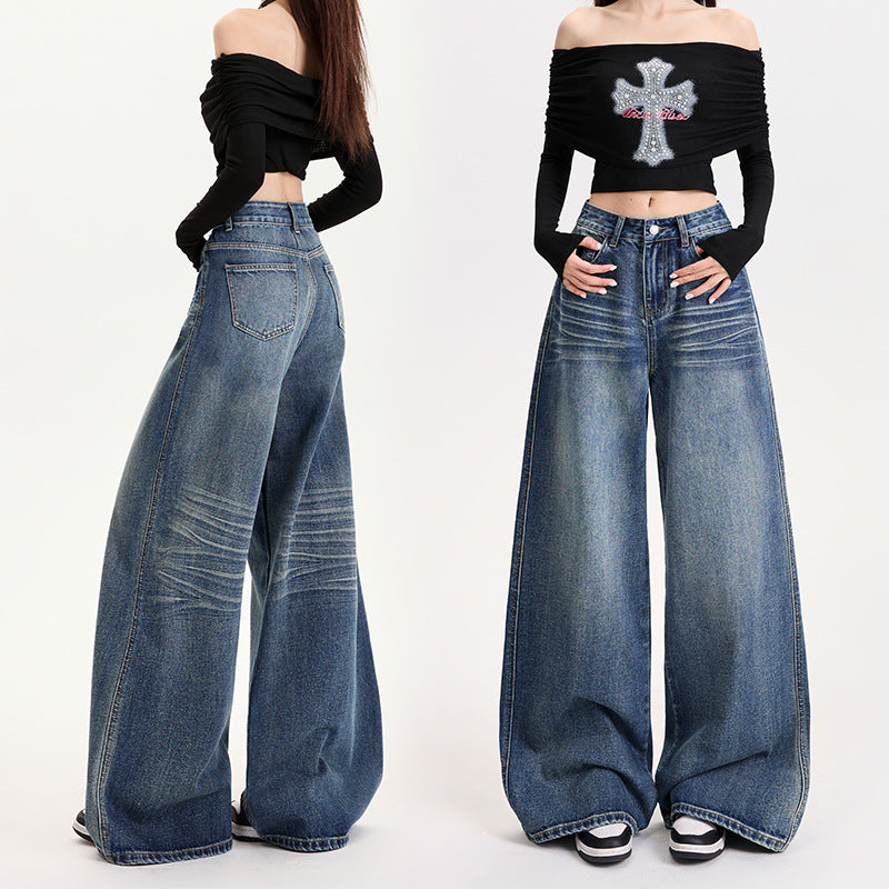 Women's Denim Loose Wide-leg Pants