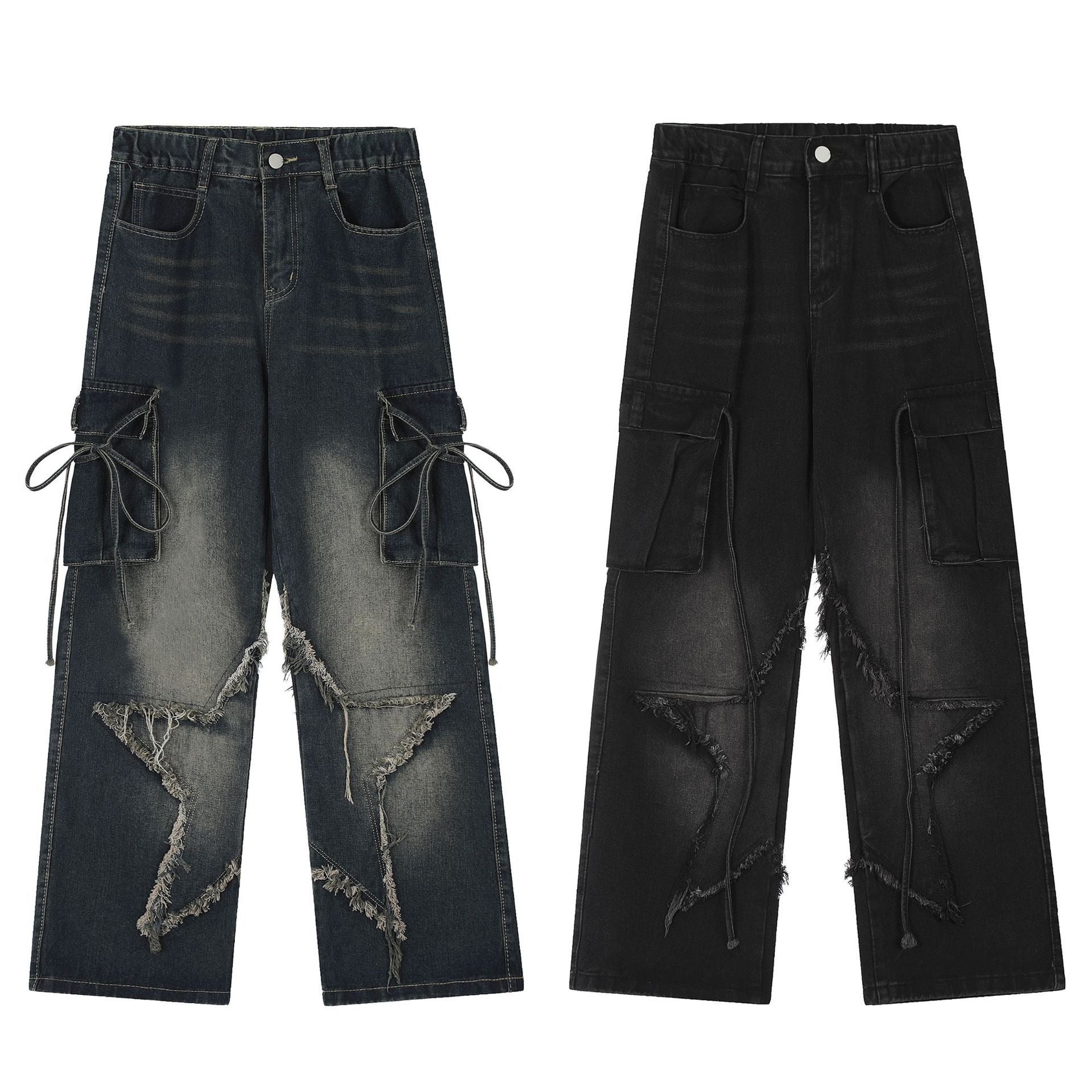 Spring And Autumn American Retro XINGX Jeans Women's Multi-pocket