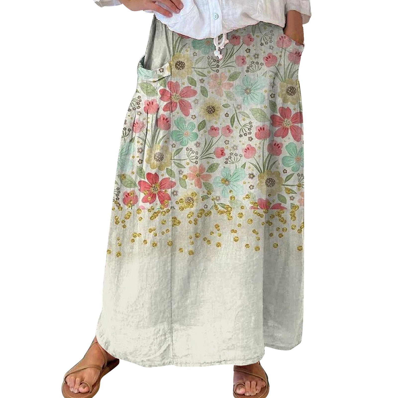 Women's Fashion Vintage Floral Holiday Dress