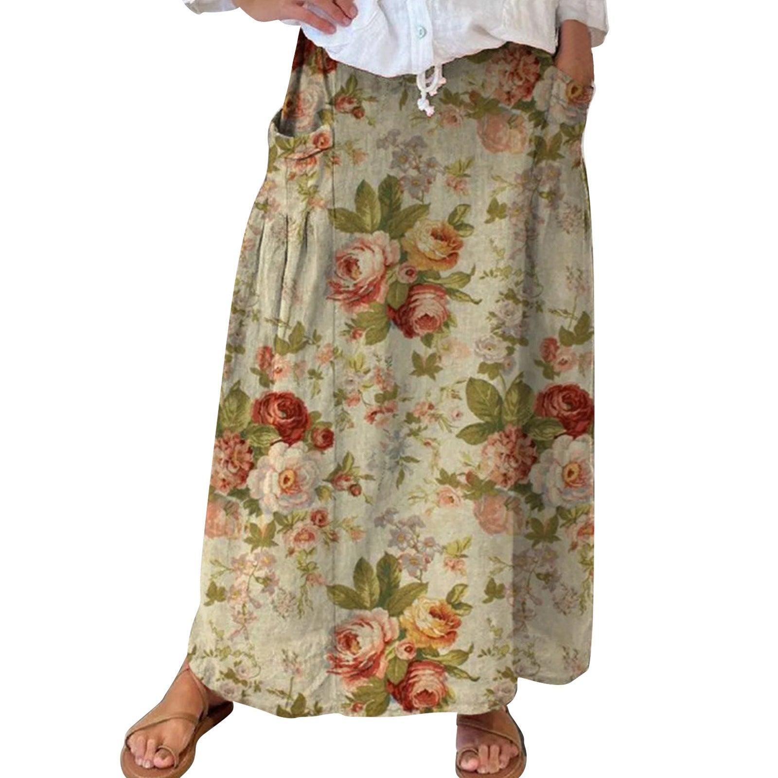 Women's Fashion Vintage Floral Holiday Dress