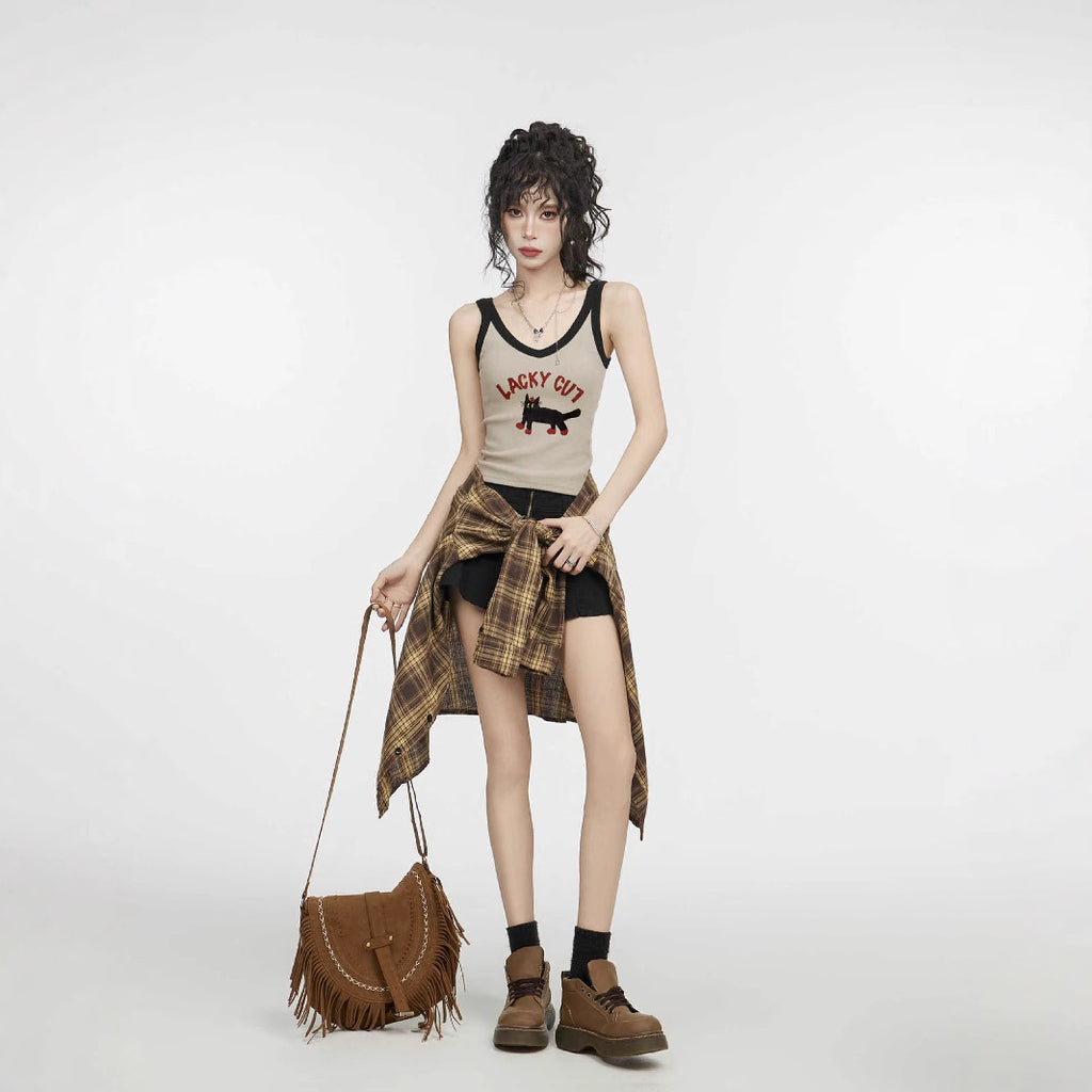 Retro V-neck Hot Girl Camisole