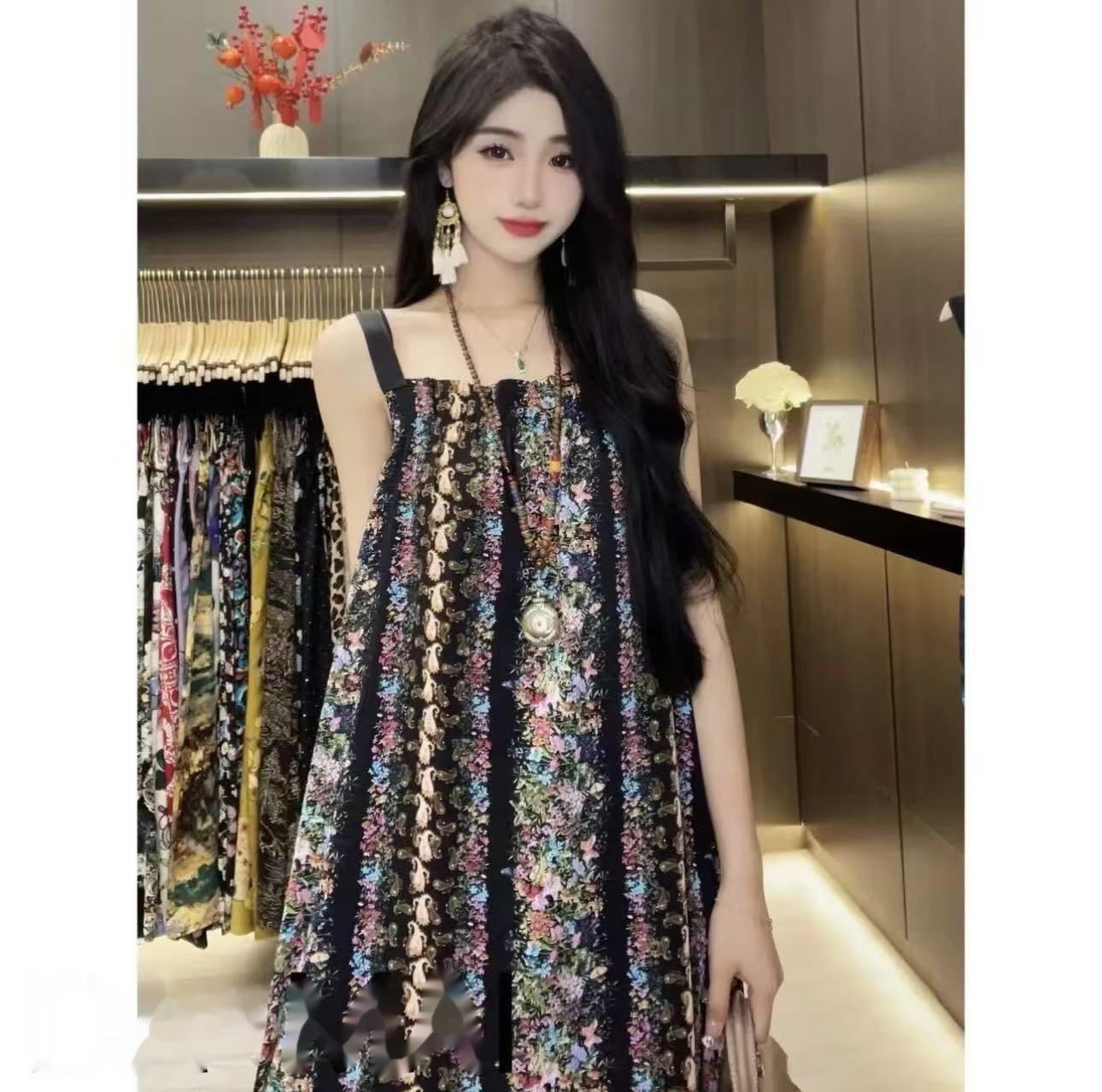 Ladies' Polyester Printed Dress