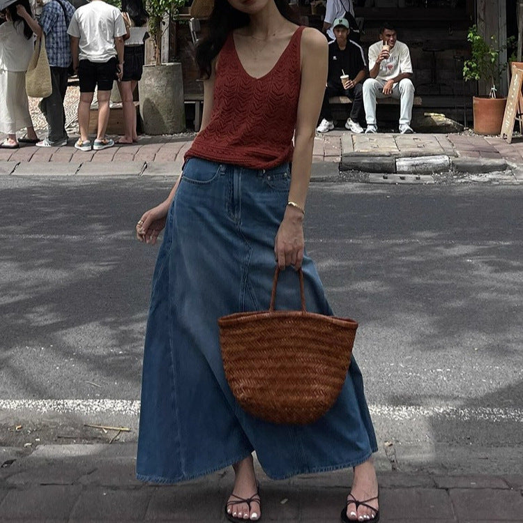 Vest Sweet Spaghetti-strap Women's Short Summer Sleeveless Beauty Back