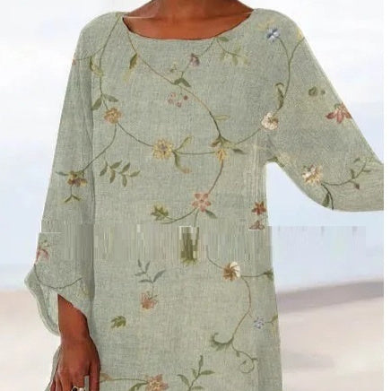 Fashion Casual Women's New Printed Shuya Temperament Commute Dress