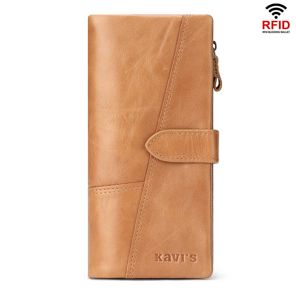 Fashionable Phone Bag Made From Top-layer Cowhide With Multiple Card Slots