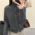 New Autumn Winter Merino Wool Knitted Sweater Coat
