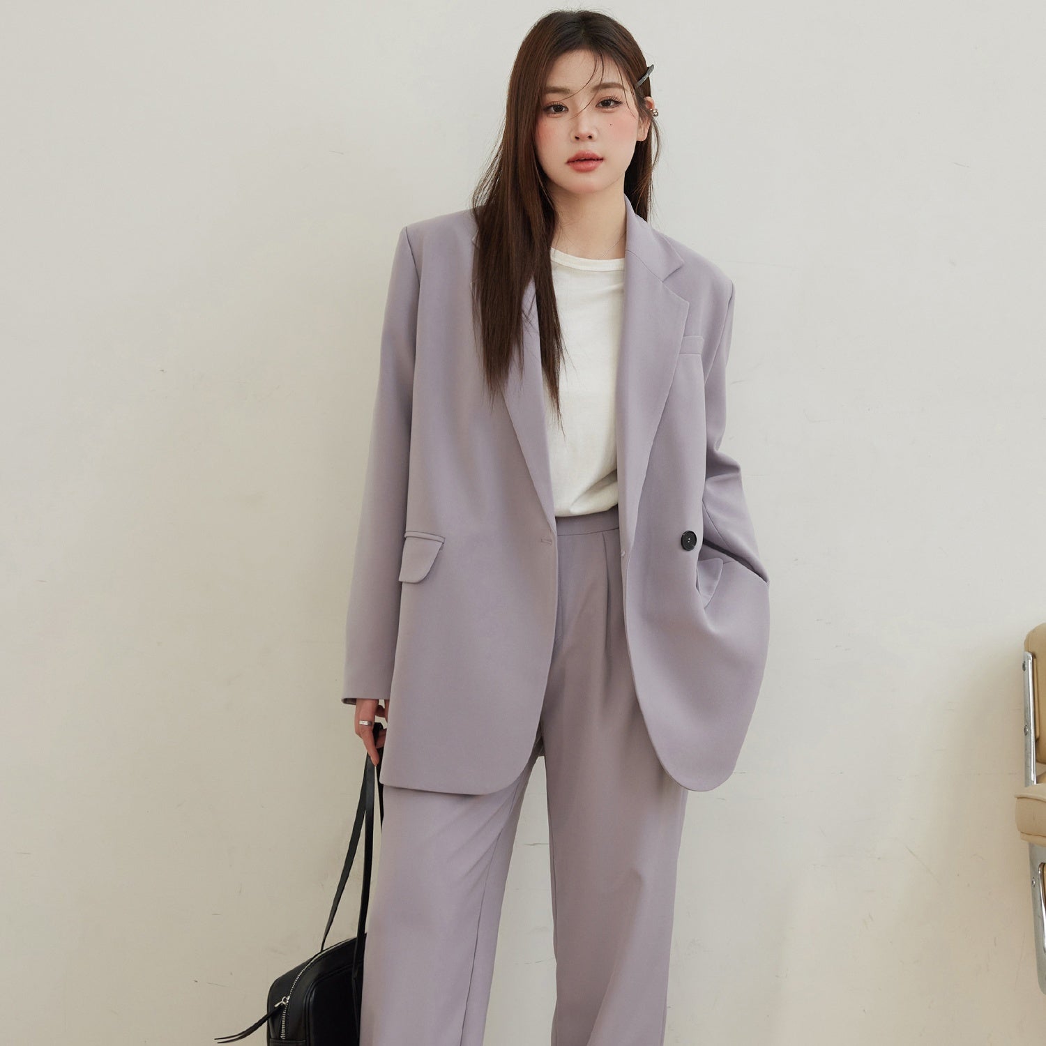 Slightly Plump Mm High-end Accent Casual Suit Set Loose Two-piece Suit