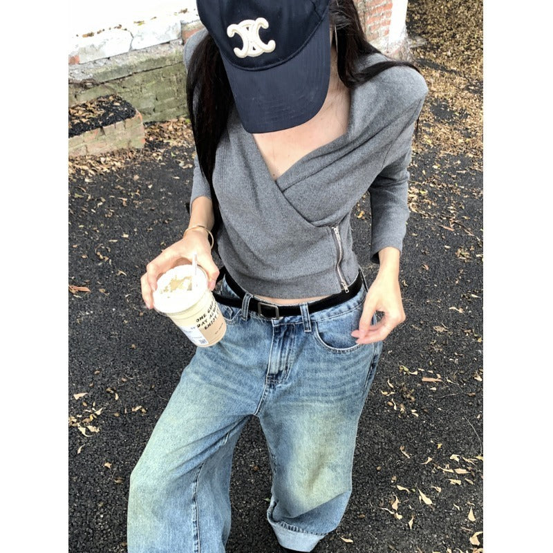 Fashion Cross Hooded Long Sleeve T-Shirt Women