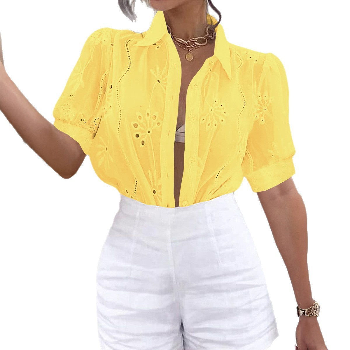 European And American Y2g Hot Girl Style Hollow T-shirt