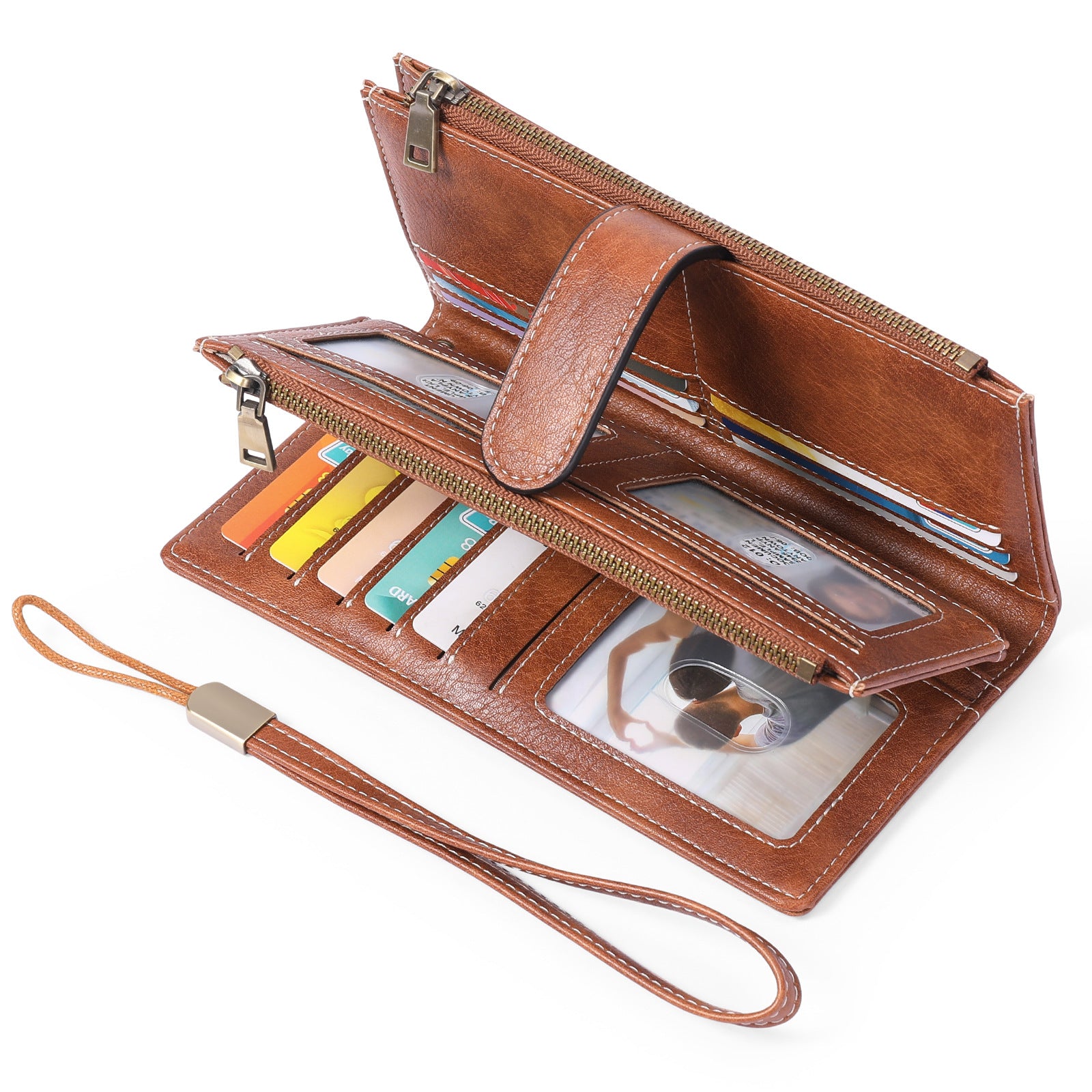 Long Wallet Multi-functional Vintage Tri-fold Purse