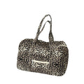 Niche Leopard-Print Canvas Womens Shoulder Bag