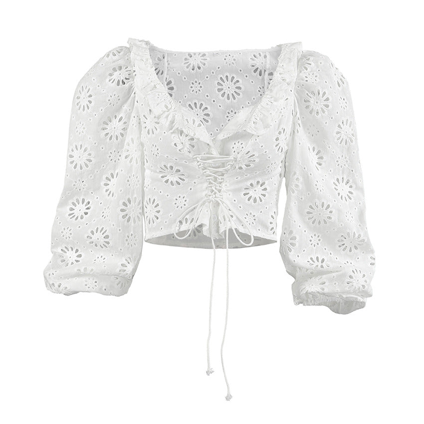 Asymmetrical Waist Top With Tie-dye Detailing