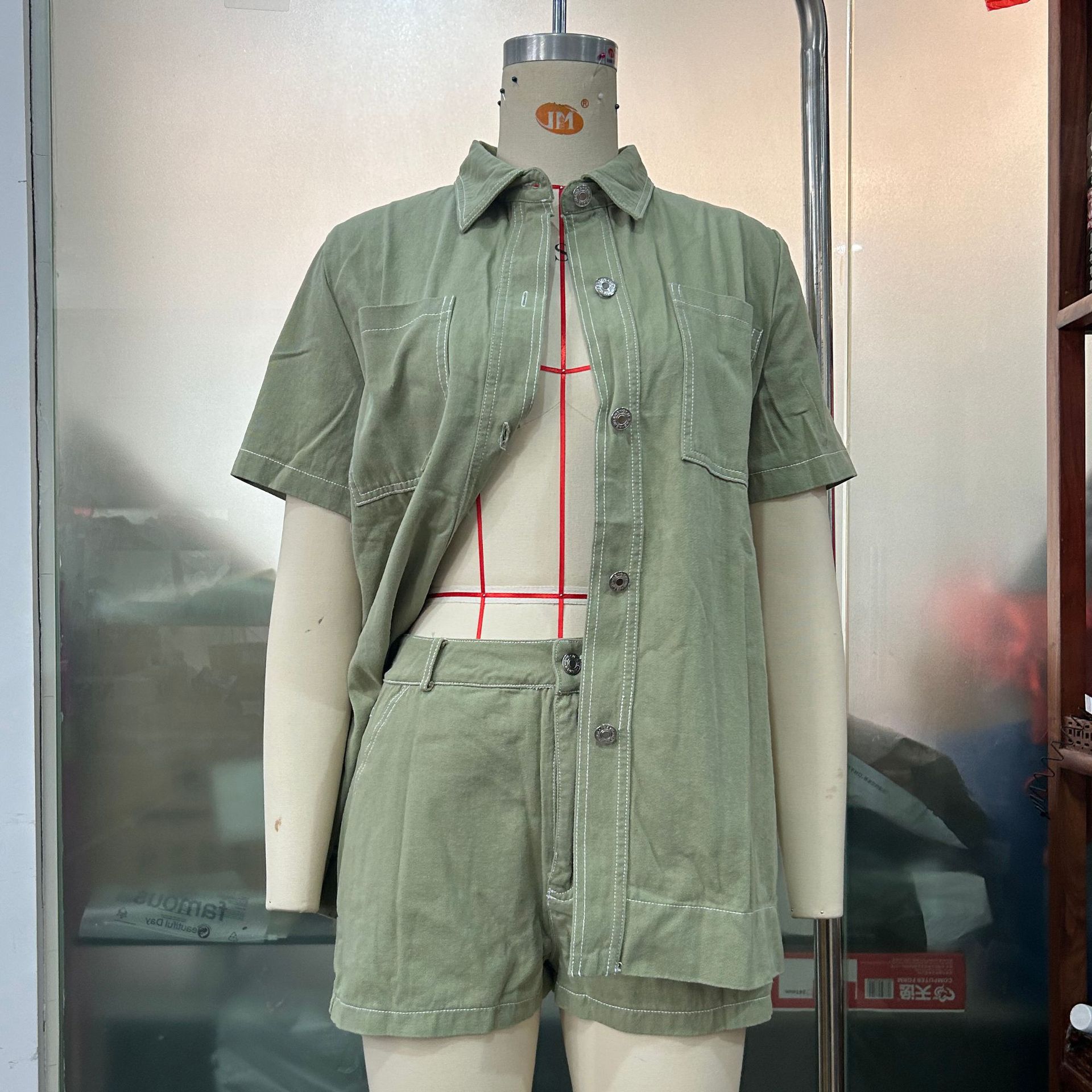 Long Shirt And Shorts Two-Piece Set