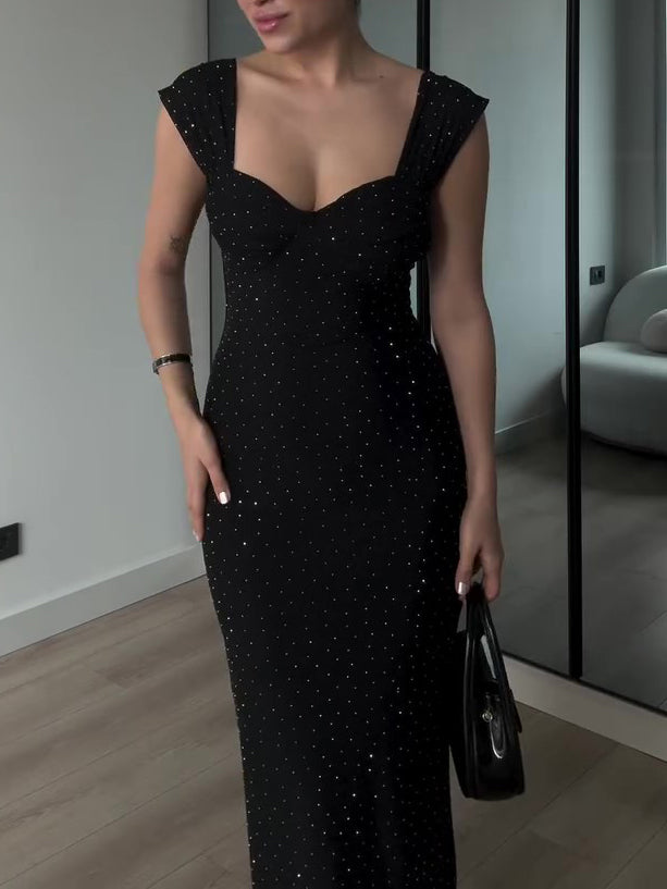 Sexy Diamond-studded Slip Dress