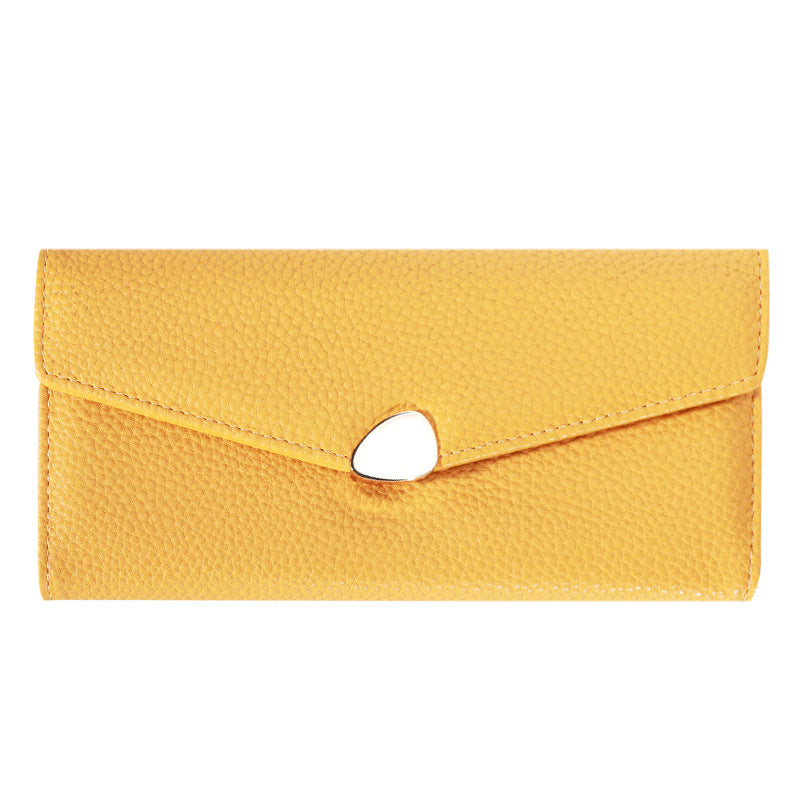 Women's Lychee-pattern Clutch Wallet Fashionable Cardholder Multi-functional