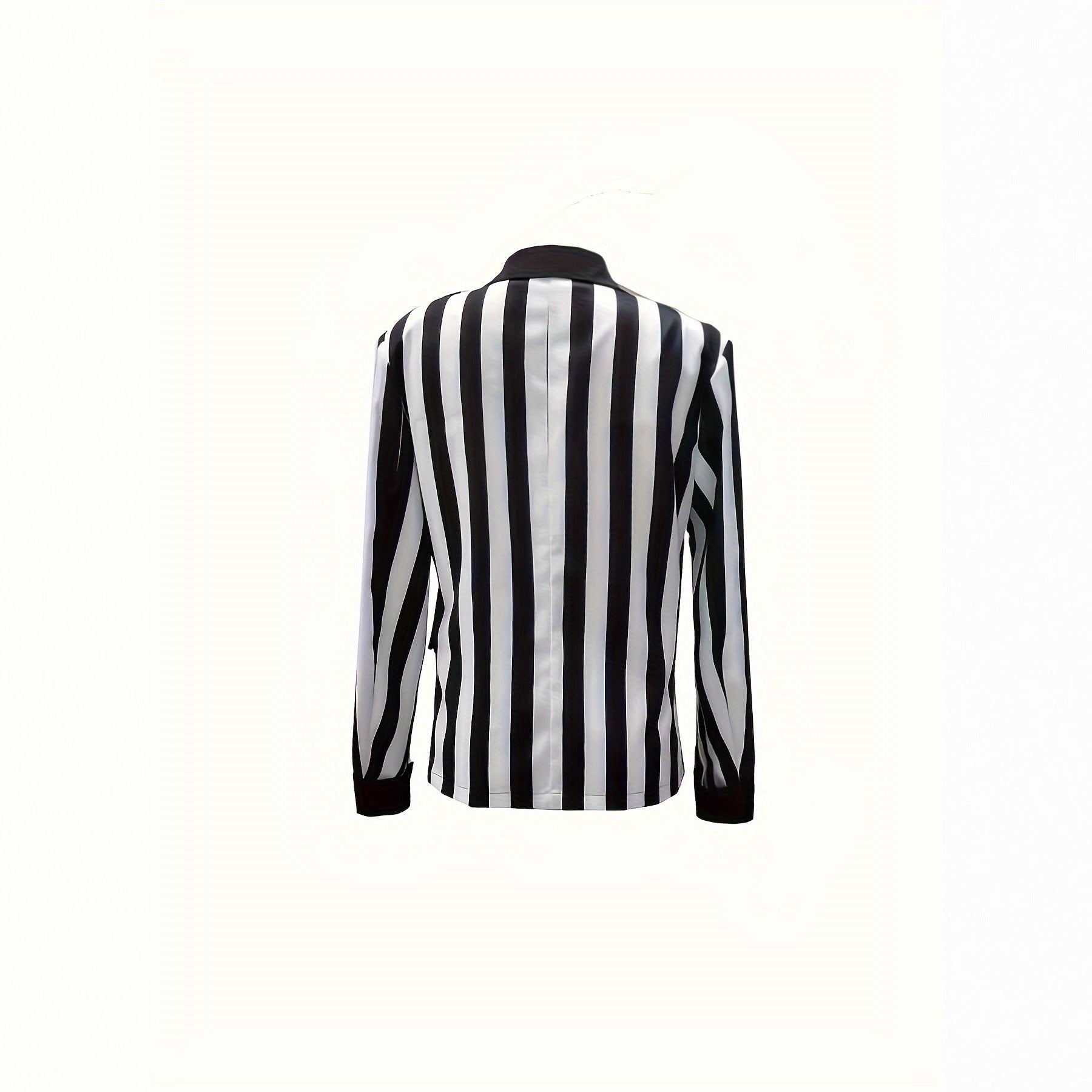 Womens Striped Slim-Fit Lapel Long-Sleeve Jacket