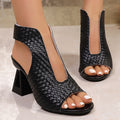 Plus-size Womens Fish-mouth Open-toe High Heels From Europe And The US