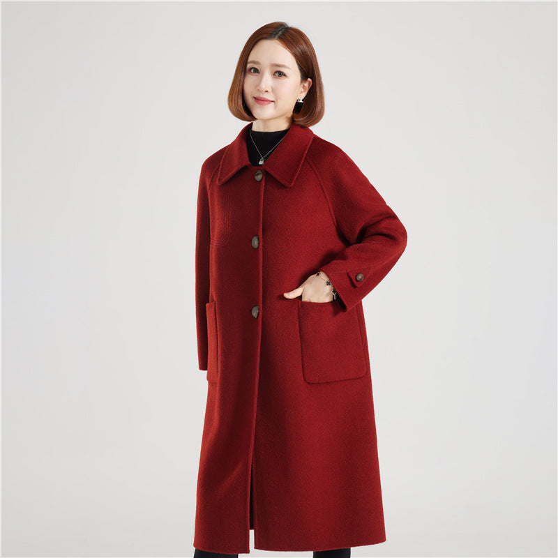 Stylish Double-Faced Wool Coat For Elegant Outerwear