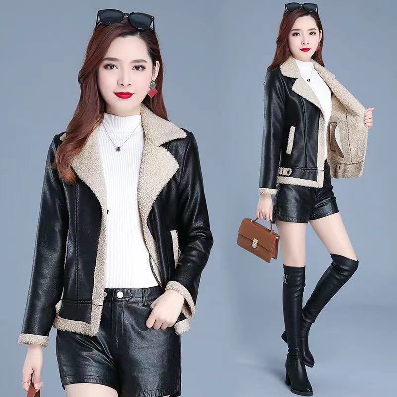 Womens Stylish Casual Padded Lambswool Coat
