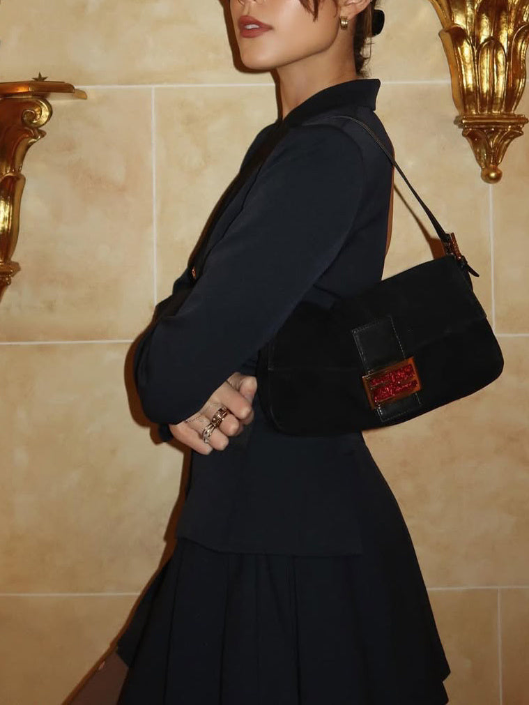 Long - Sleeve Open - Back Blazer