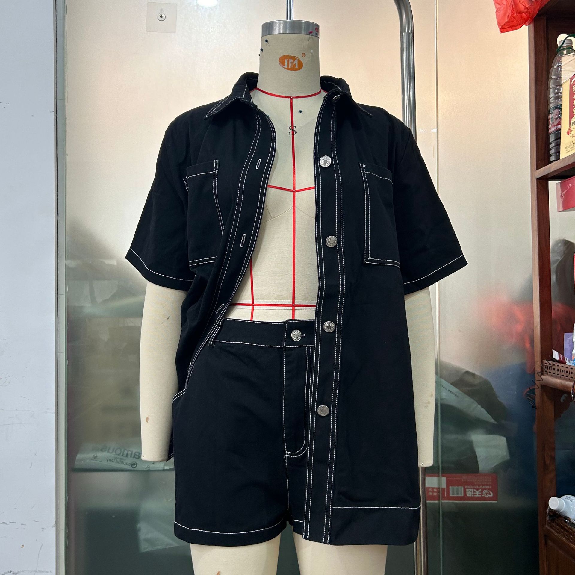 Long Shirt And Shorts Two-Piece Set