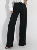Womens Straight-Leg Casual Draping Slimming Trousers For Commuting
