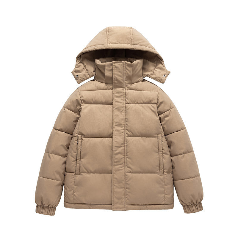 Short Hood Women's Thickened Korean Style Loose Small Down Coat