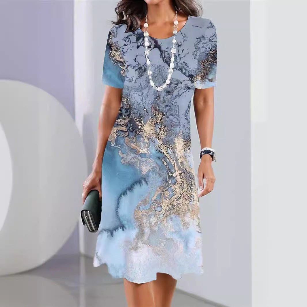 Versatile Daily Casual Loose Oversized Round Neck Short Sleeved Shirt