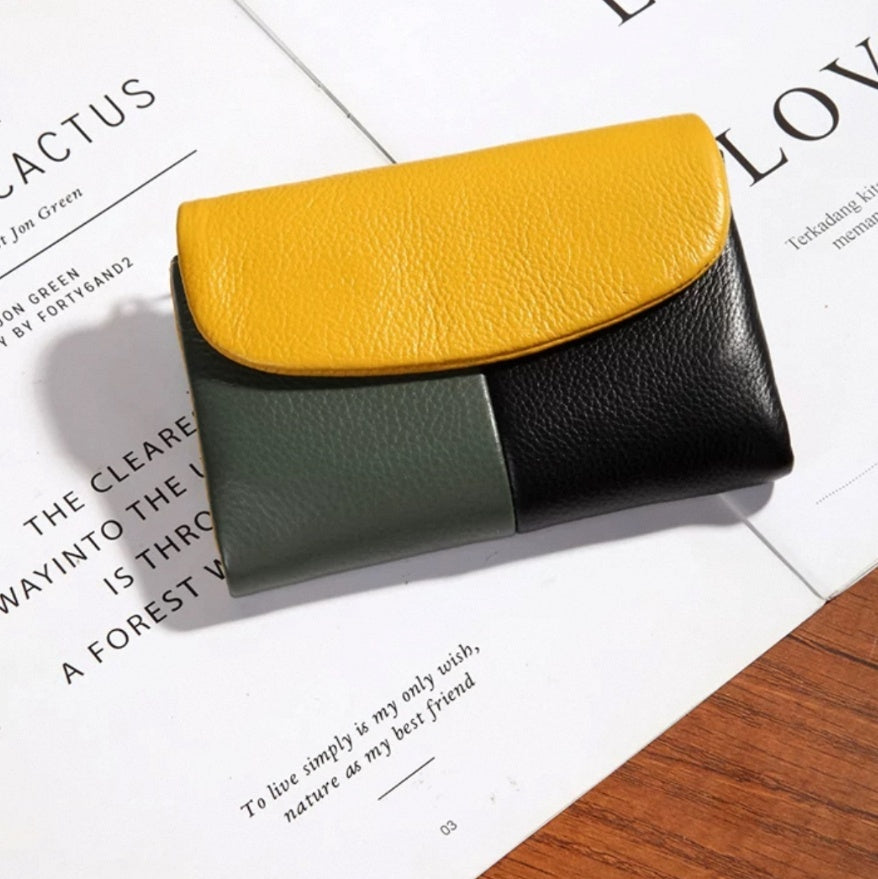 Wallet Short Stylish Women Soft Leather Texture