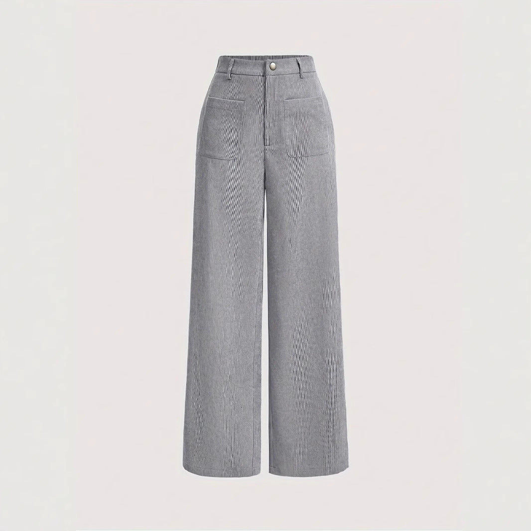 Tall Loose All-matching Corduroy Retro Straight-leg Trousers