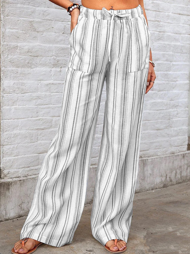 Women's Loose Striped Printed Trousers