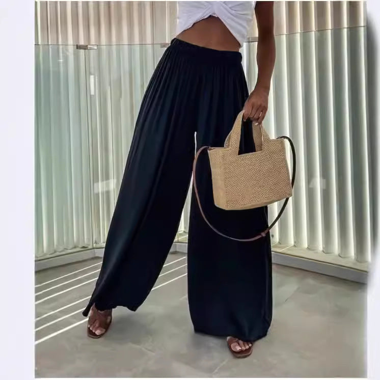 Pocket Wide-leg Loose Casual Fashionable Women's Pants
