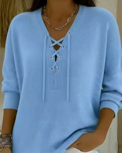 Hooded Knitted Pullover Long Sleeved Sweater