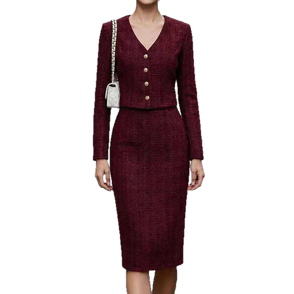 Two-piece Banquet-style Waist-cinched Skirt Set