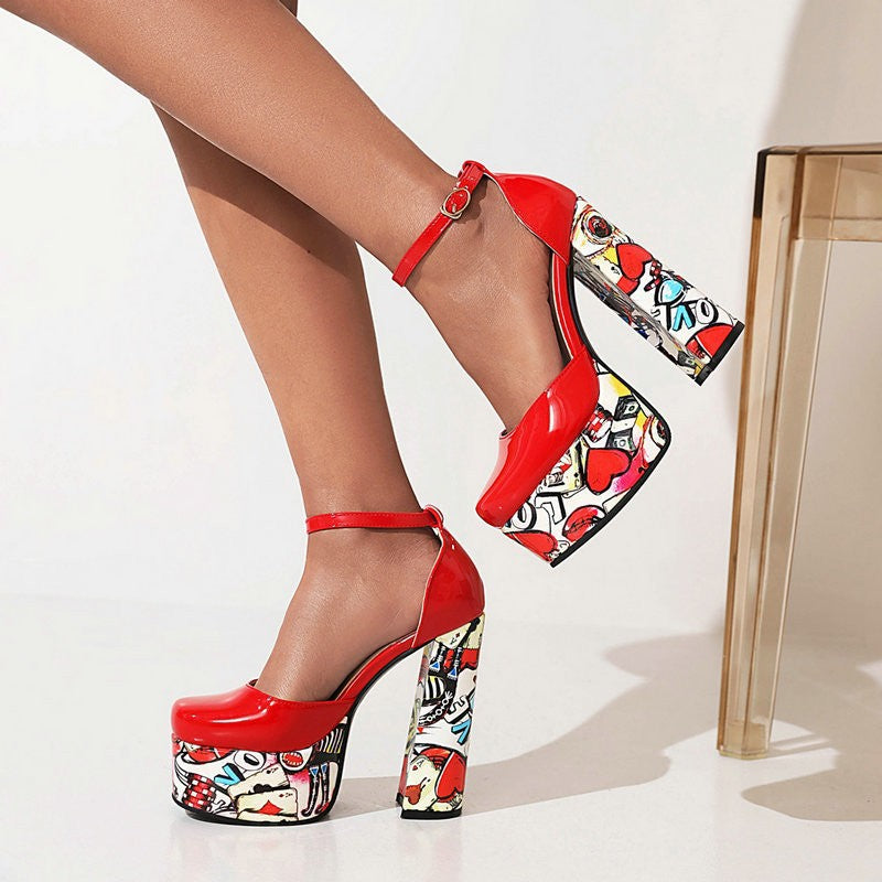 Chunky-heeled Ultra-high Waterproof Platform