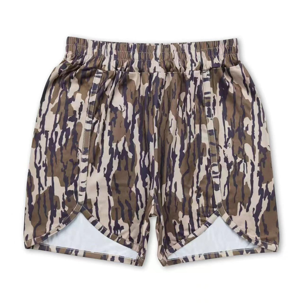 Women's Camouflage Boxer High Waist Shorts