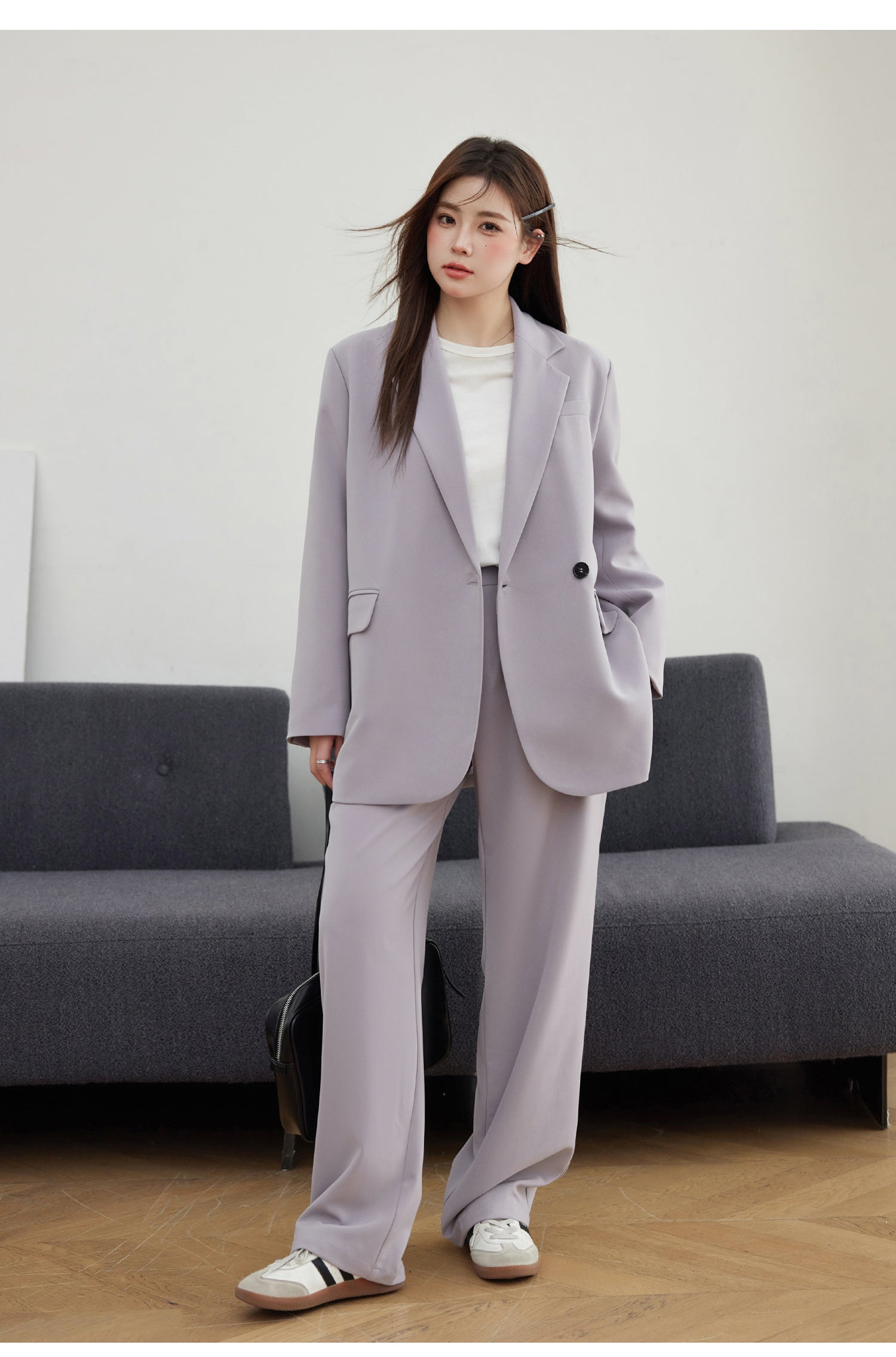 Slightly Plump Mm High-end Accent Casual Suit Set Loose Two-piece Suit