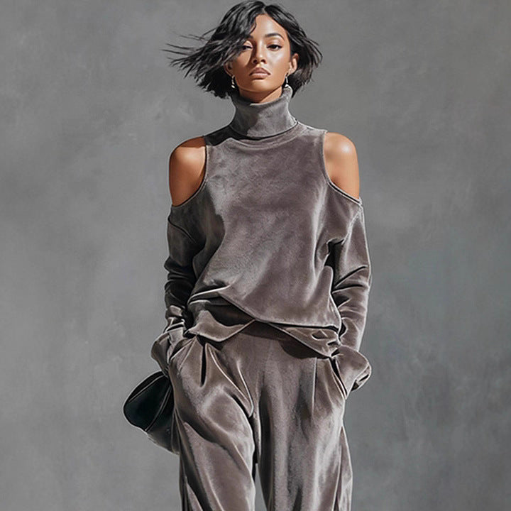 Womens Stylish Casual Long Sleeve Sports Suit