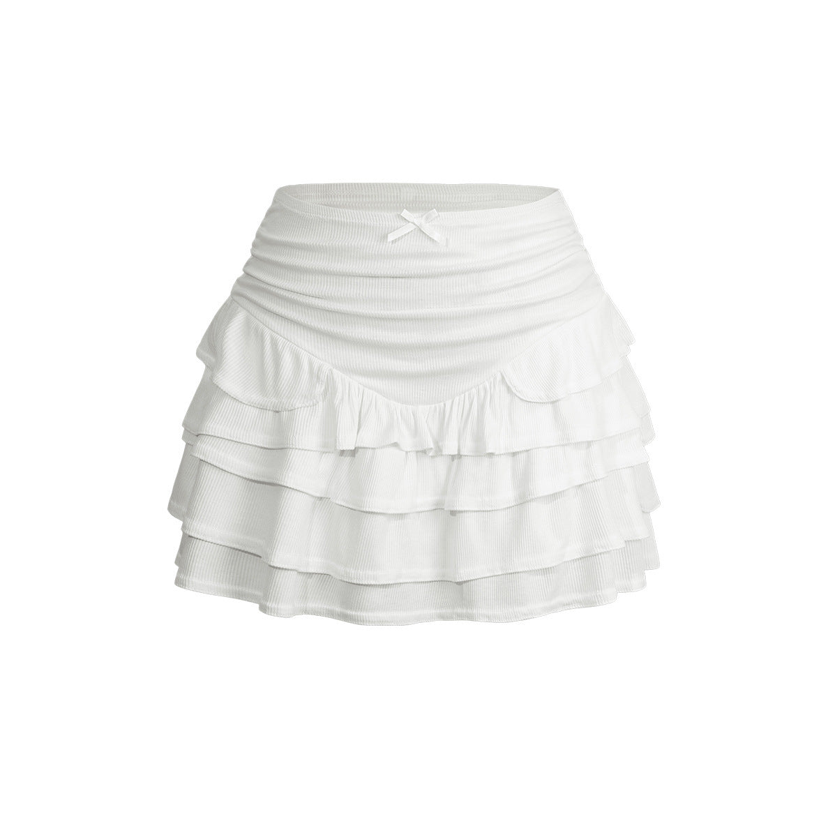 Bohemian Vacation Style Ruffled High Waist Skirt Skirt
