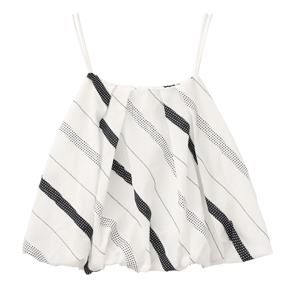 Fashion Diagonal Stripe Bud Camisole Women