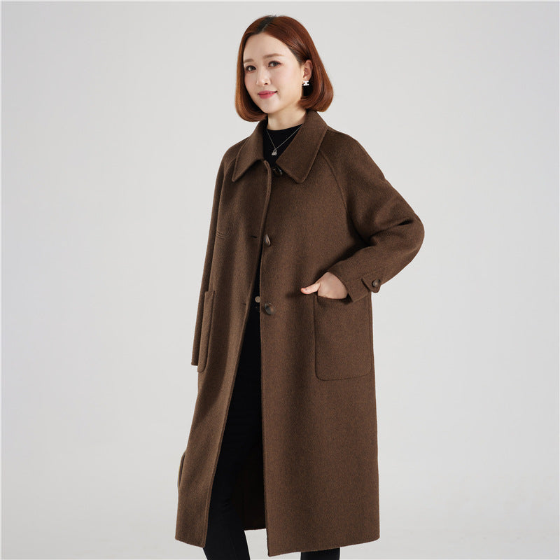 Stylish Double-Faced Wool Coat For Elegant Outerwear